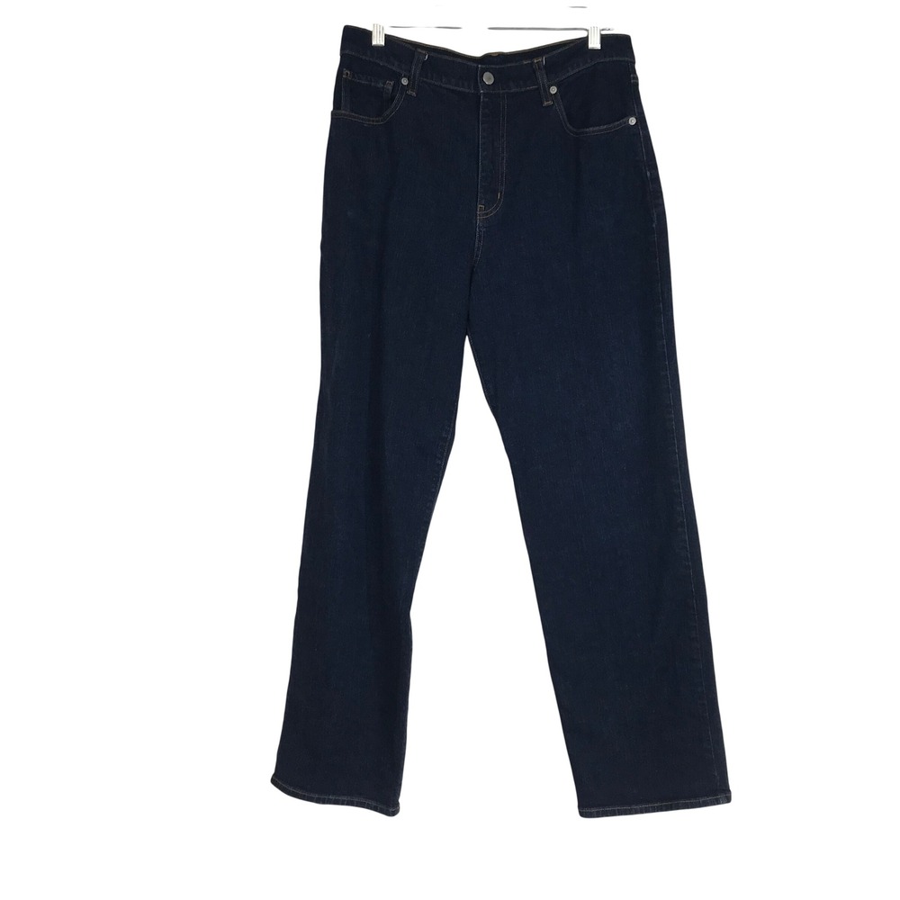 MUJI DENIM Relaxed Wide Leg Jeans Dark Wash Cotton Blend Women's 29